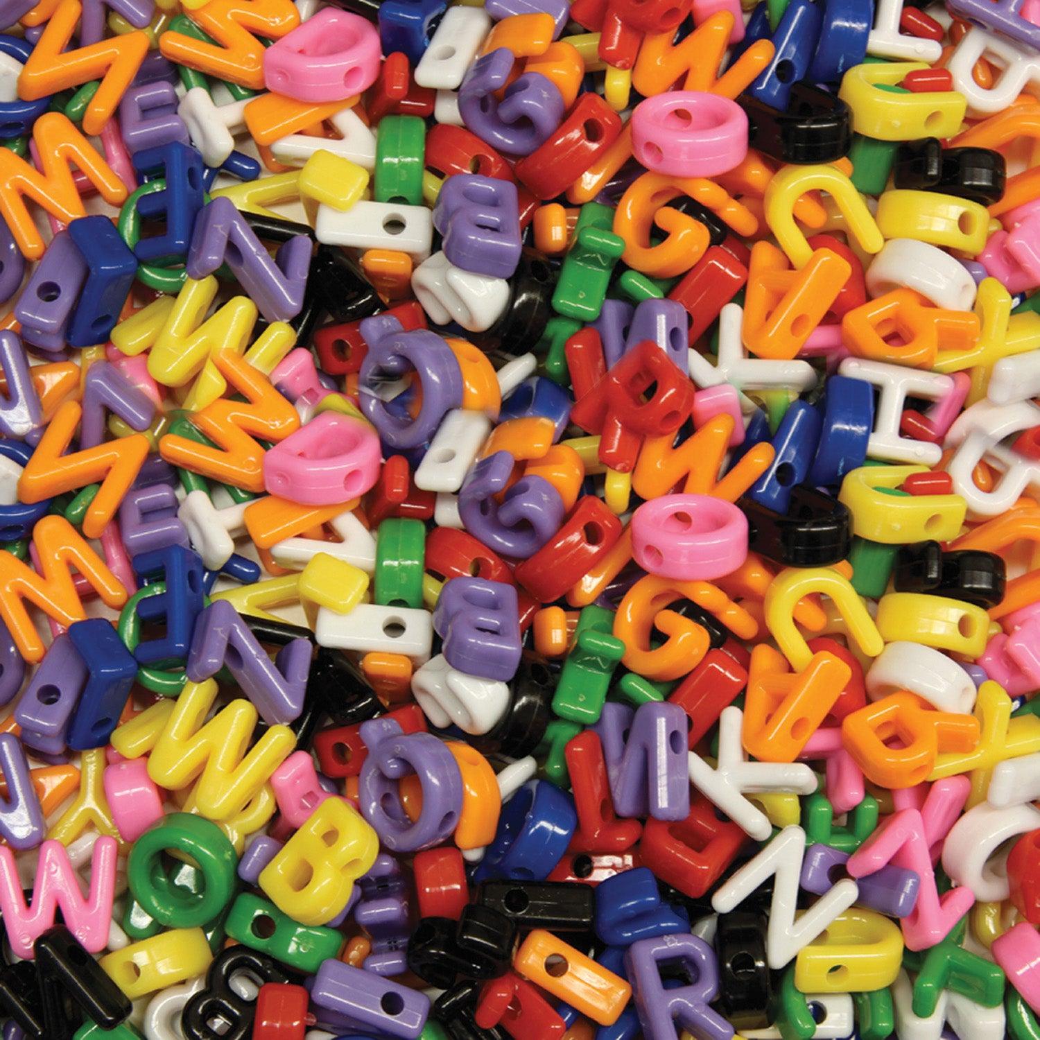 Shaped Beads, Upper Case Letters, Approx. 7/8", 288 Pieces - Loomini