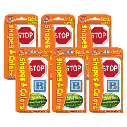 Shapes & Colors Pocket Flash Cards, 6 Packs - Loomini