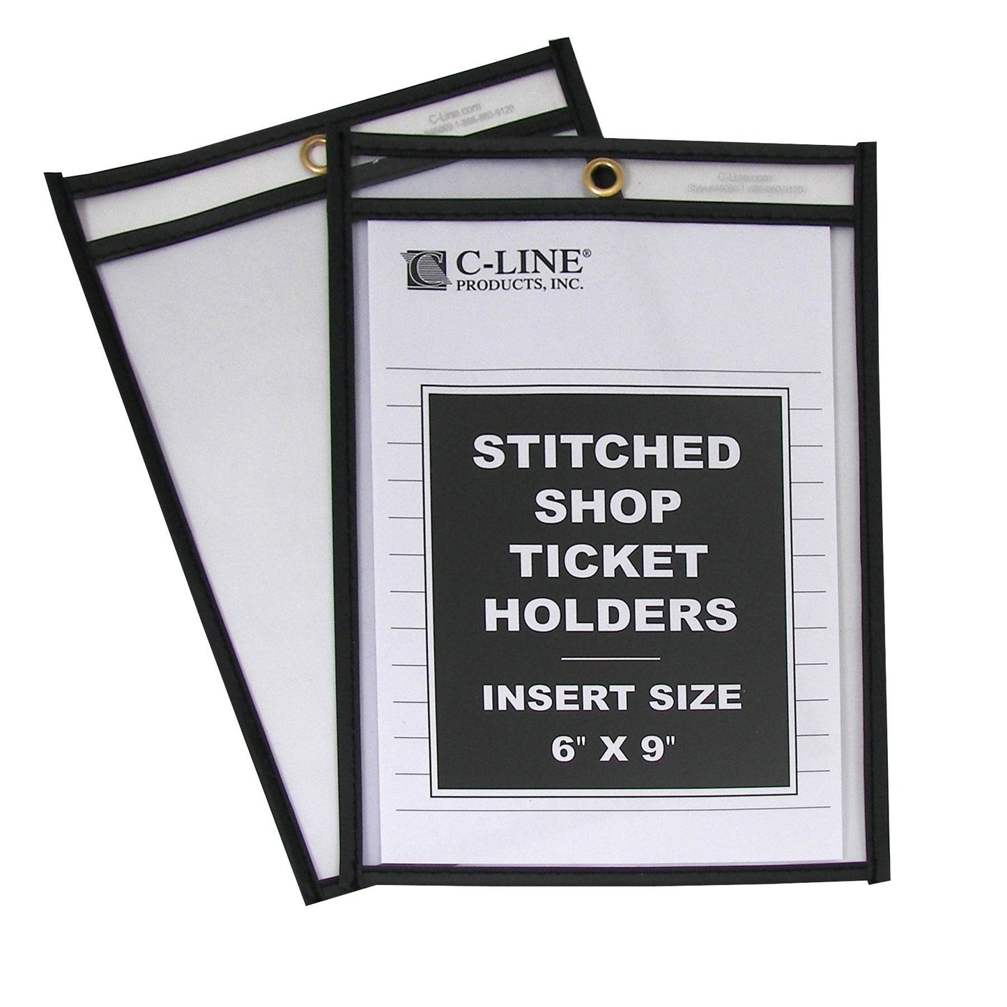 Shop Ticket Holders, Stitched, Both Sides Clear, 6" x 9", Box of 25 - Loomini