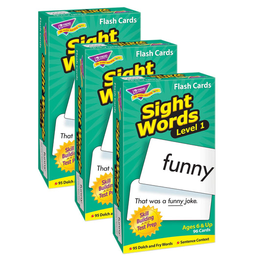 Sight Words – Level 1 Skill Drill Flash Cards, 3 Packs - Loomini