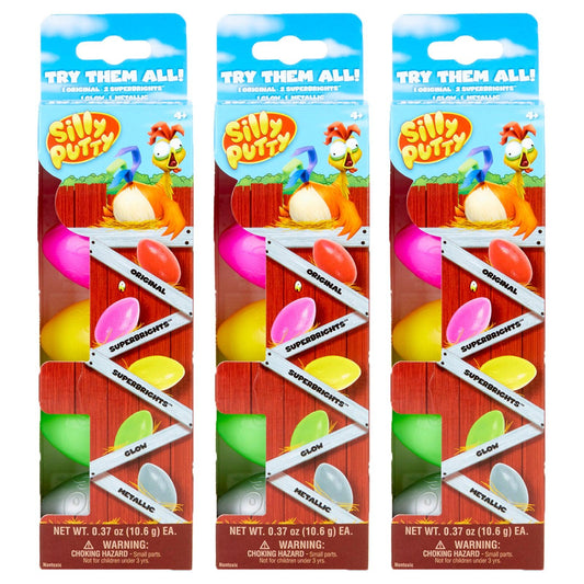 Silly Putty Eggs Party Pack, 5 Per Pack, 3 Packs - Loomini