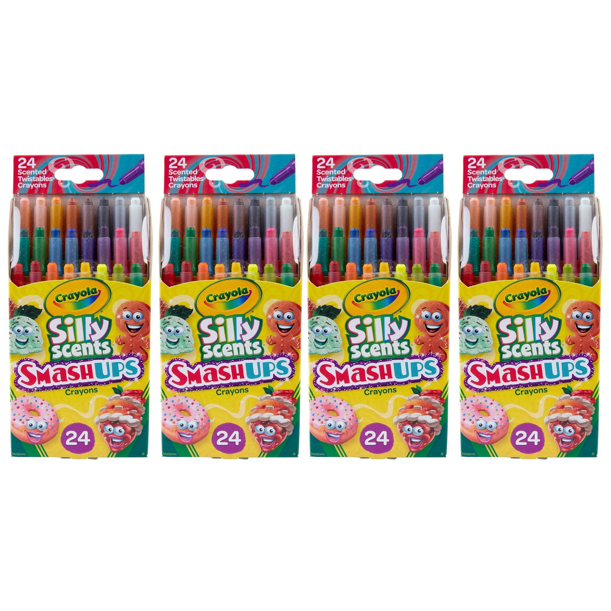 Silly Scents™ Smash Ups Mini Twistables Scented Crayons, 24 Per Pack, 4 Packs - Loomini