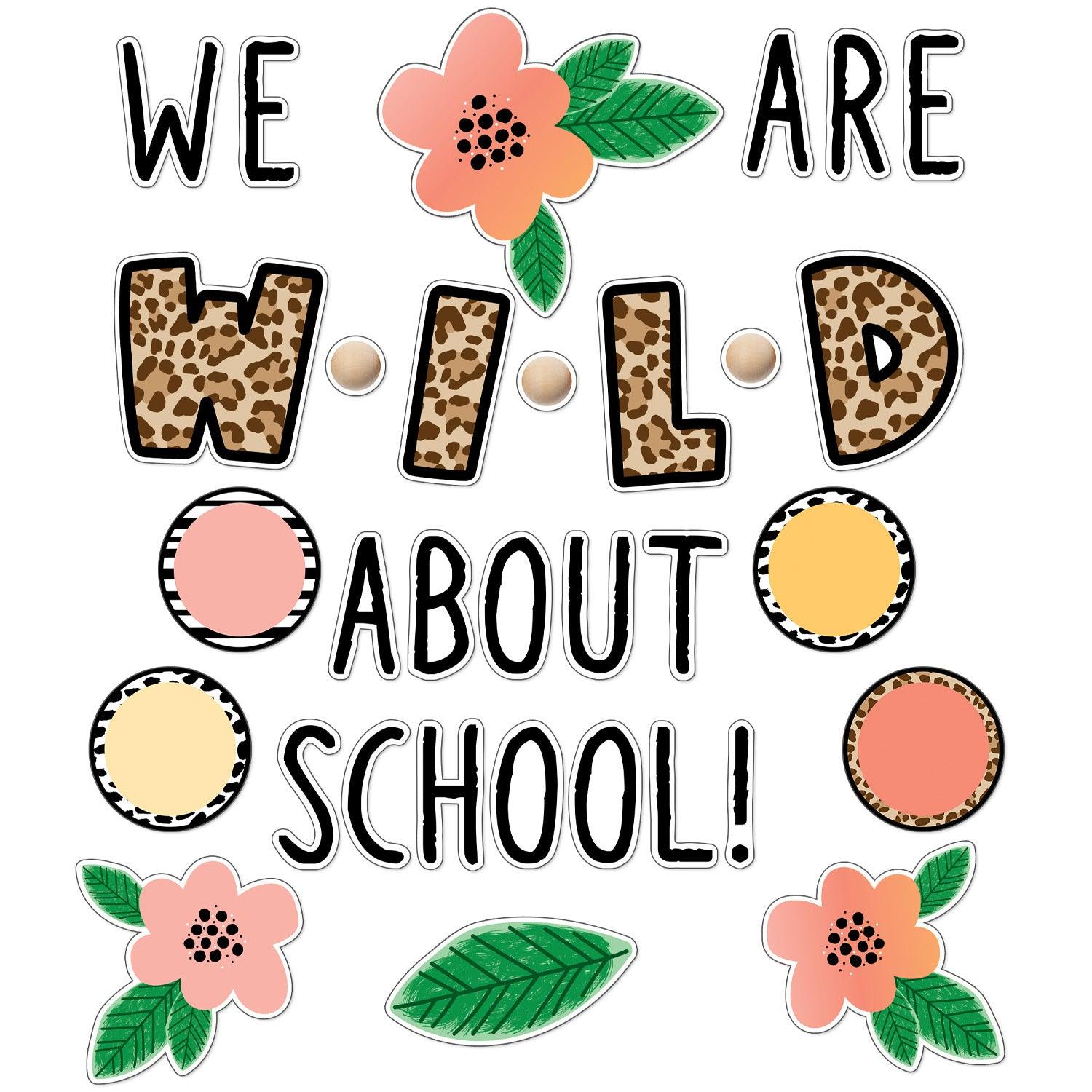 Simply Safari We Are Wild about School Bulletin Board Set - Loomini