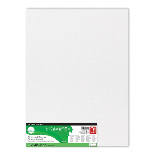 Simply White Canvas Panels Set, 18" x 24", 3-Pack - Loomini