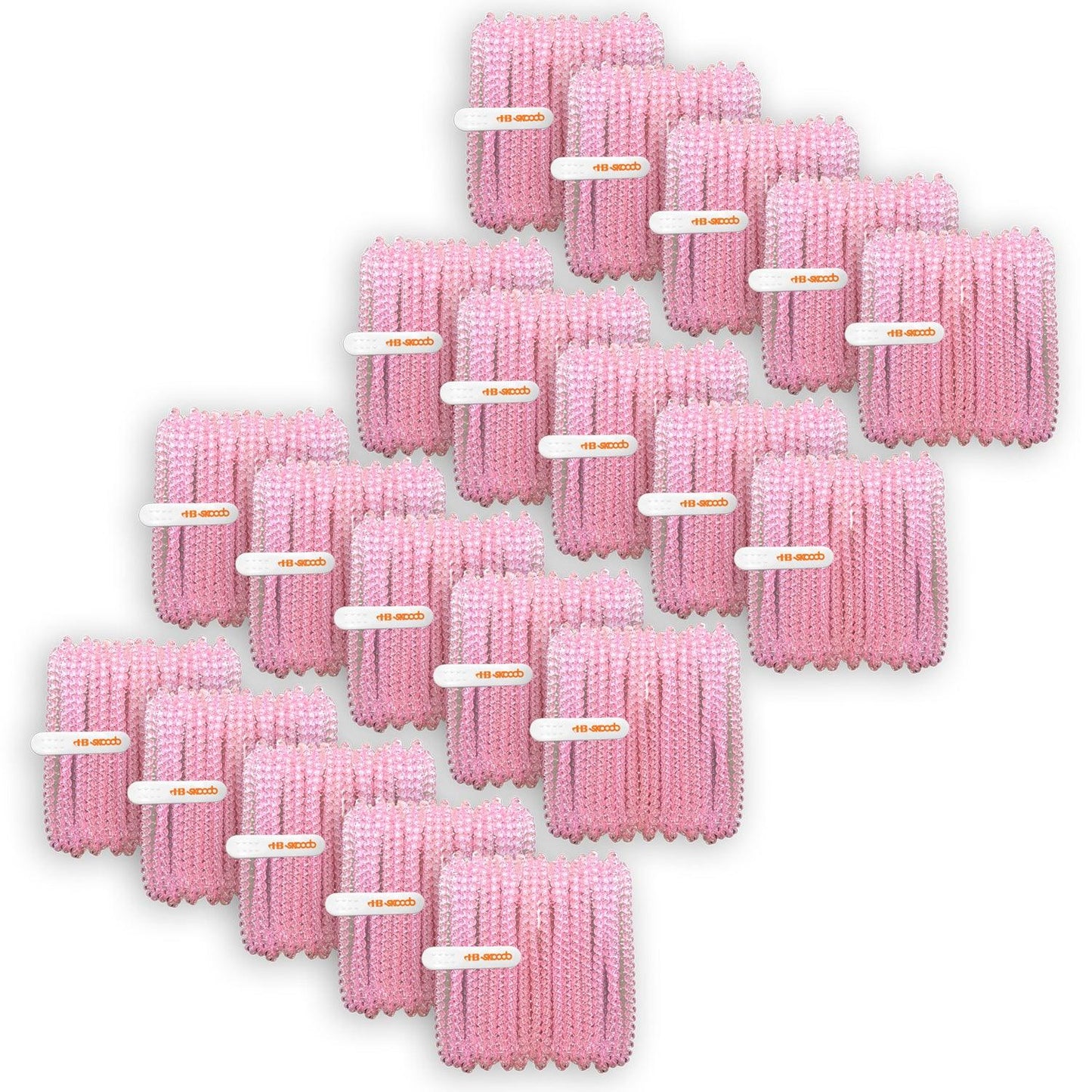 Skooob Tangle Free Earbud Covers - Translucent Pink, Pack of 20 - Loomini