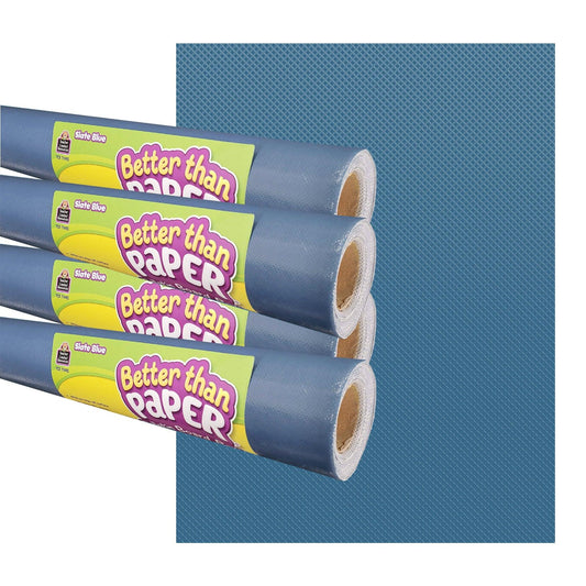 Slate Blue Better Than Paper Bulletin Board Roll, 4' x 12', Pack of 4 - Loomini