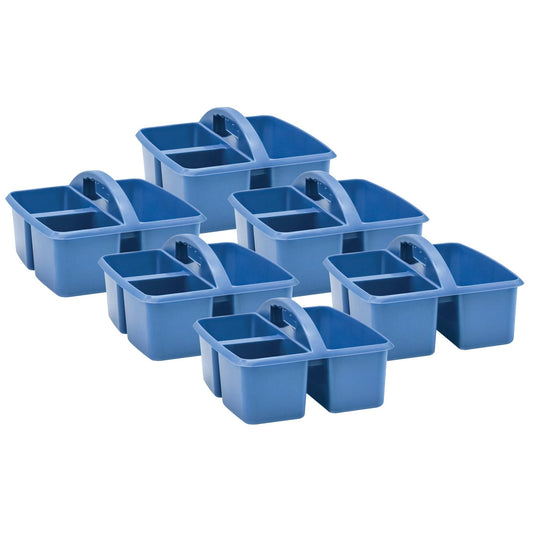 Slate Blue Plastic Storage Caddy, Pack of 6 - Loomini
