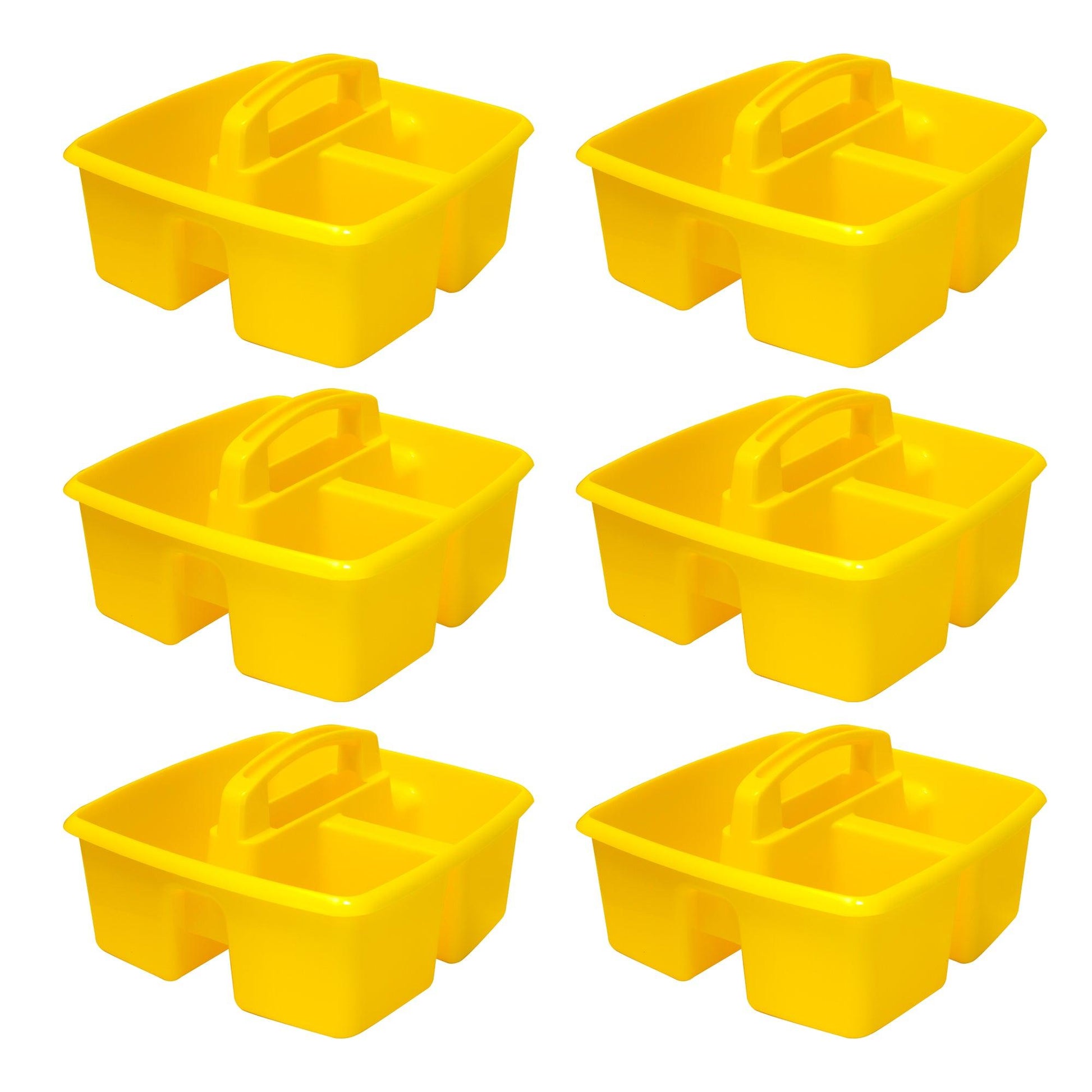 Small Caddy, Yellow, Pack of 6 - Loomini