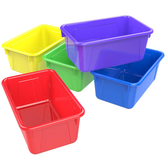 Small Cubby Bin, Assorted Colors, Set of 5 - Loomini