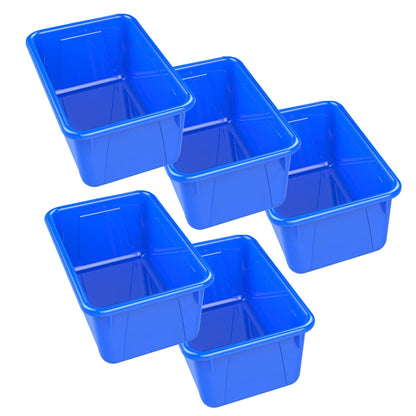 Small Cubby Bin, Blue, Pack of 5 - Loomini