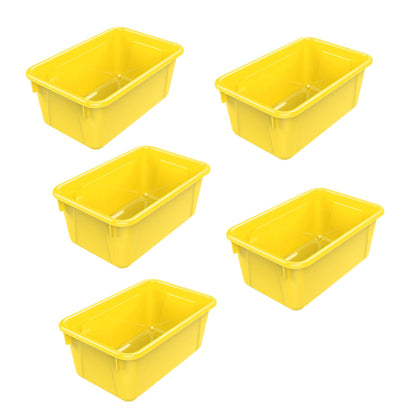Small Cubby Bin, Yellow, Pack of 5 - Loomini