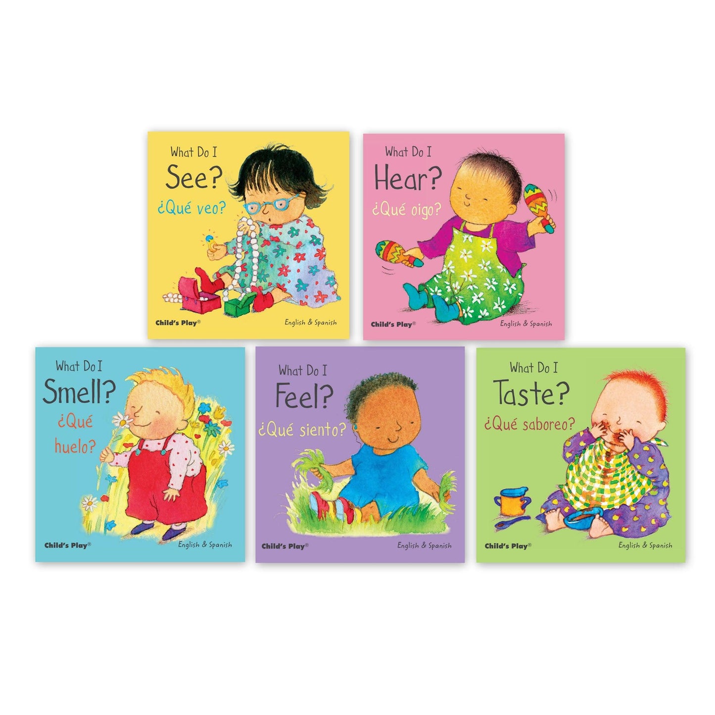 Small Senses Bilingual Board Books, Set of 5 - Loomini