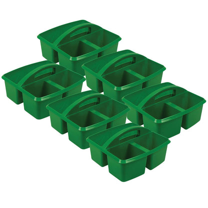 Small Utility Caddy, Green, Pack of 6 - Loomini