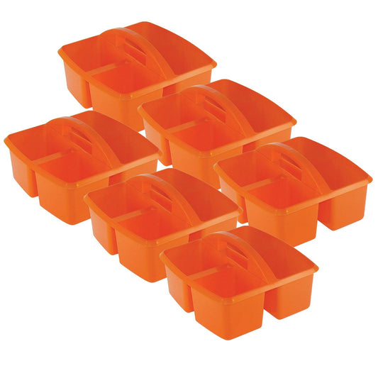 Small Utility Caddy, Orange, Pack of 6 - Loomini