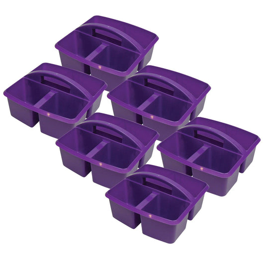 Small Utility Caddy, Purple, Pack of 6 - Loomini
