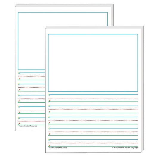 Smart Start 1-2 Story Paper: 100 Sheets Per Pack, 2 Packs - Loomini