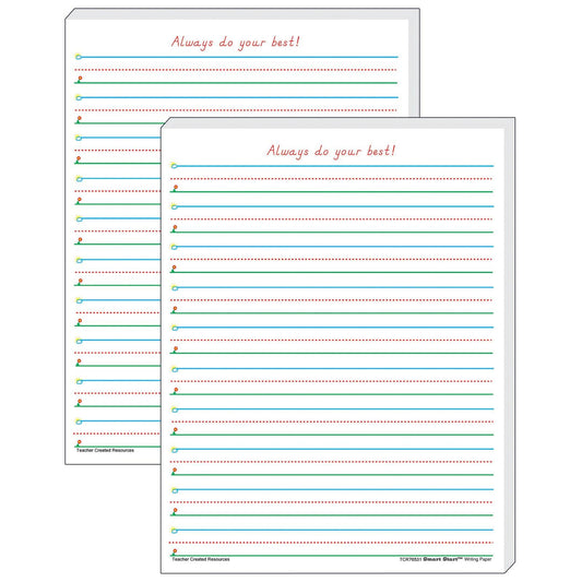 Smart Start 1-2 Writing Paper: 100 Sheets Per Pack, 2 Packs - Loomini