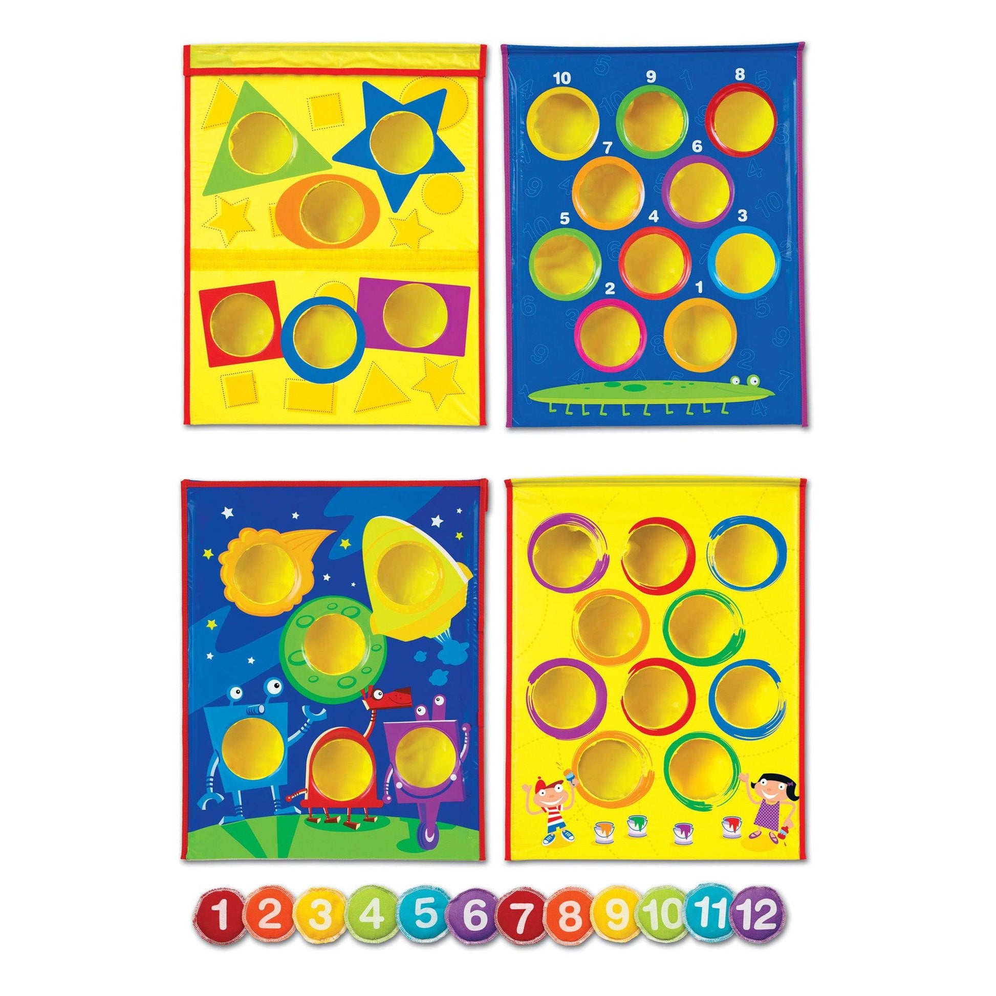 Smart Toss™ Colors, Shapes & Numbers Bean Bag Tossing Game - Loomini