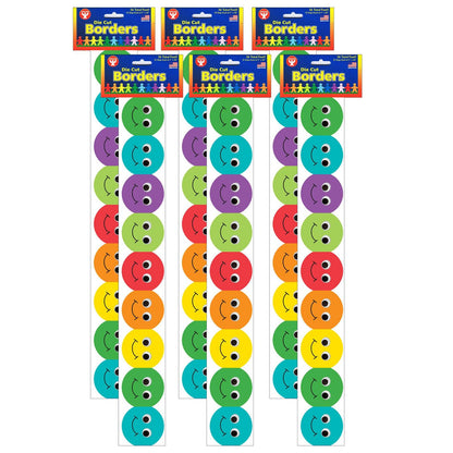 Smiley Face Mighty Brights™ Border, 36 Feet Per Pack, 6 Packs - Loomini