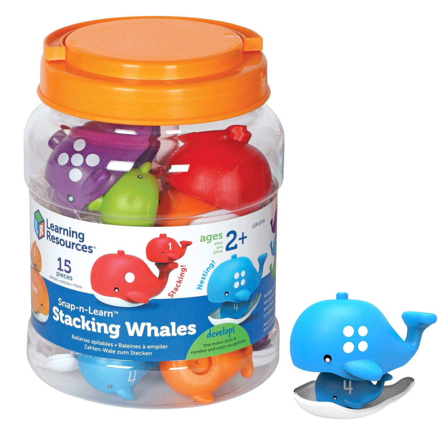 Snap-n-Learn™ Stacking Whales - Loomini