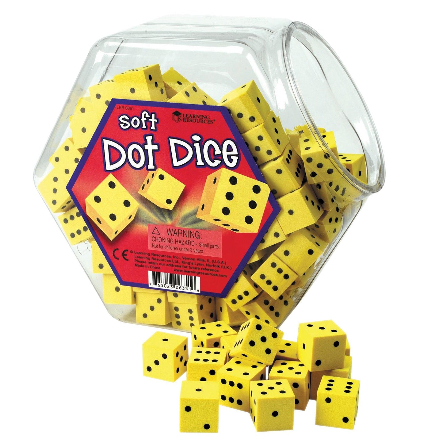 Soft Foam Dot Dice, 200 Count - Loomini