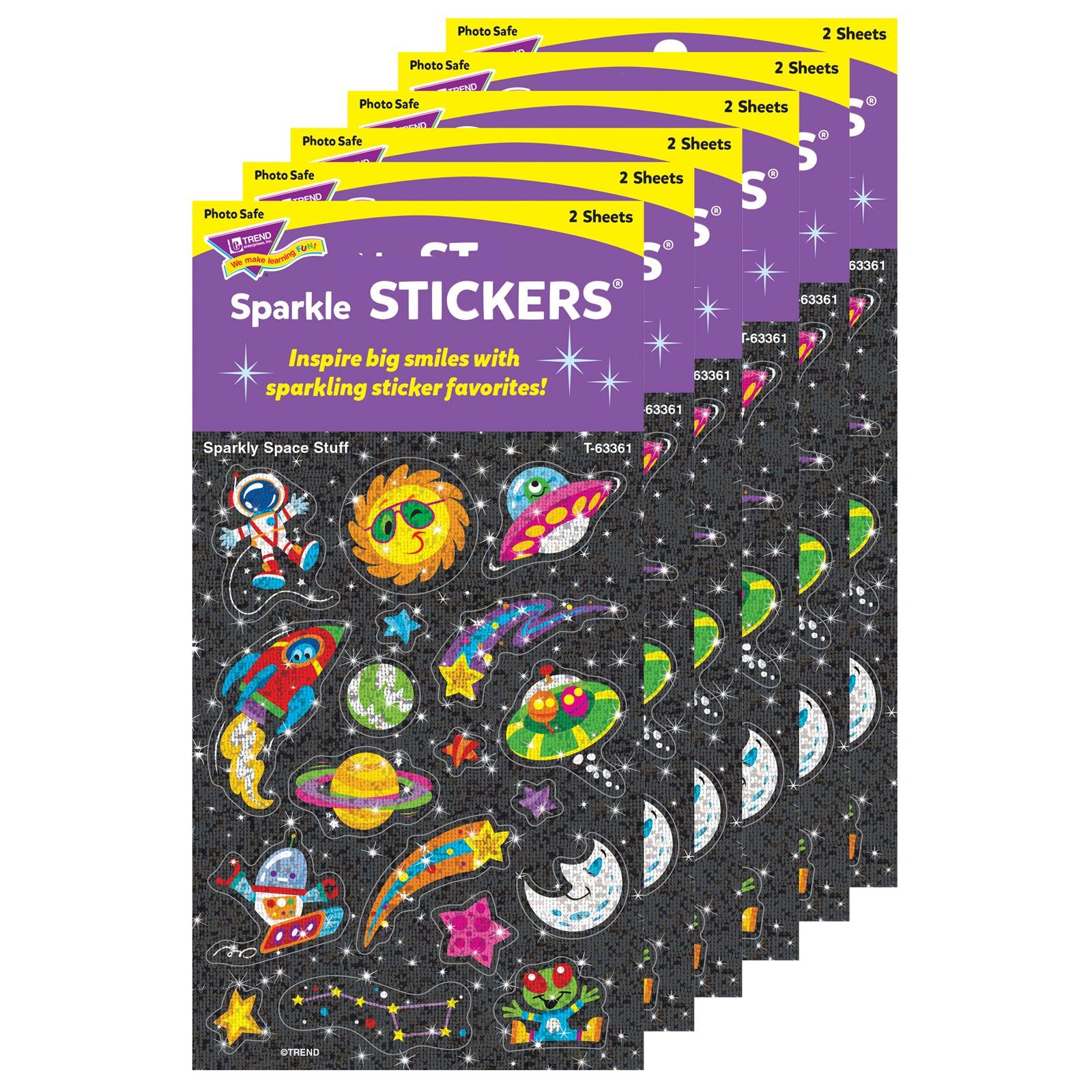 Sparkly Space Stuff Sparkle Stickers®, 36 Per Pack, 6 Packs - Loomini