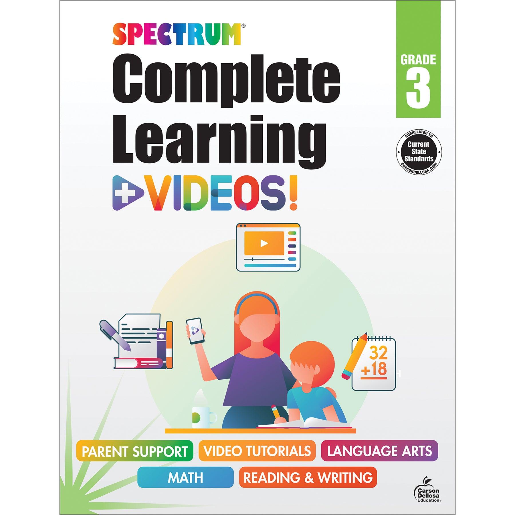 Spectrum Complete Learning + Videos Workbook, Grade 3 - Loomini