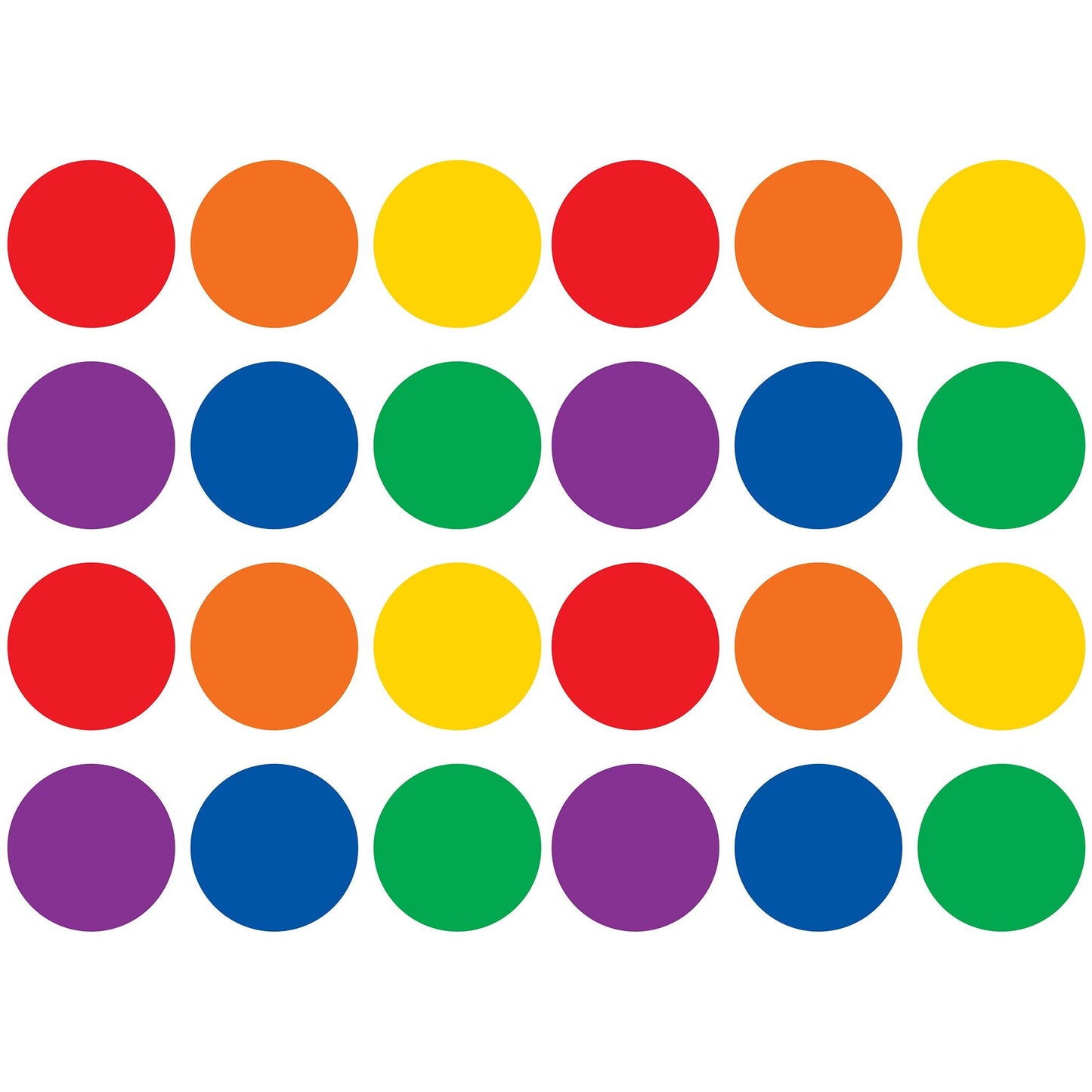 Spot On® Dry-Erase Desktop Writing Spots Colorful Circles - 4", 12 Per Pack, 2 Packs - Loomini