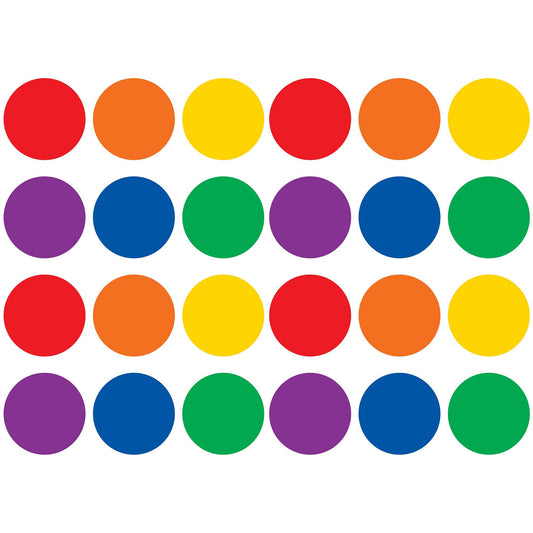 Spot On® Dry-Erase Desktop Writing Spots Colorful Circles - 4", 12 Per Pack, 2 Packs - Loomini