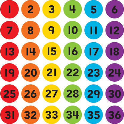 Spot On® Numbers 1–36 Carpet Markers, 4" - Loomini