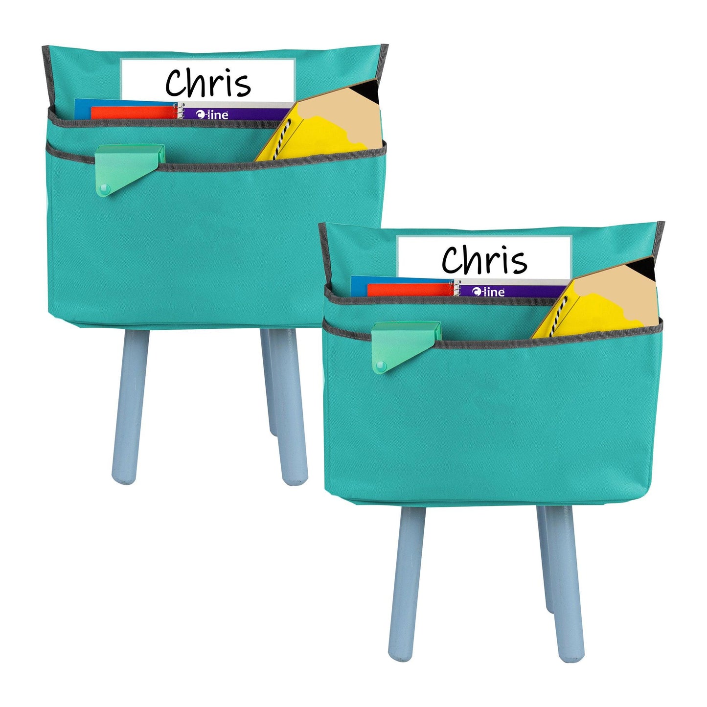 Standard Chair Cubbie™, 14", Seafoam Green, Pack of 2 - Loomini