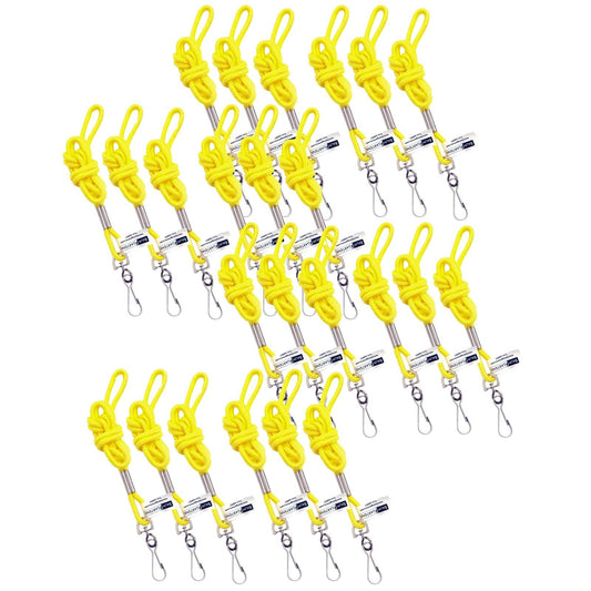 Standard Lanyard Hook Rope Style, Yellow, Pack of 24 - Loomini