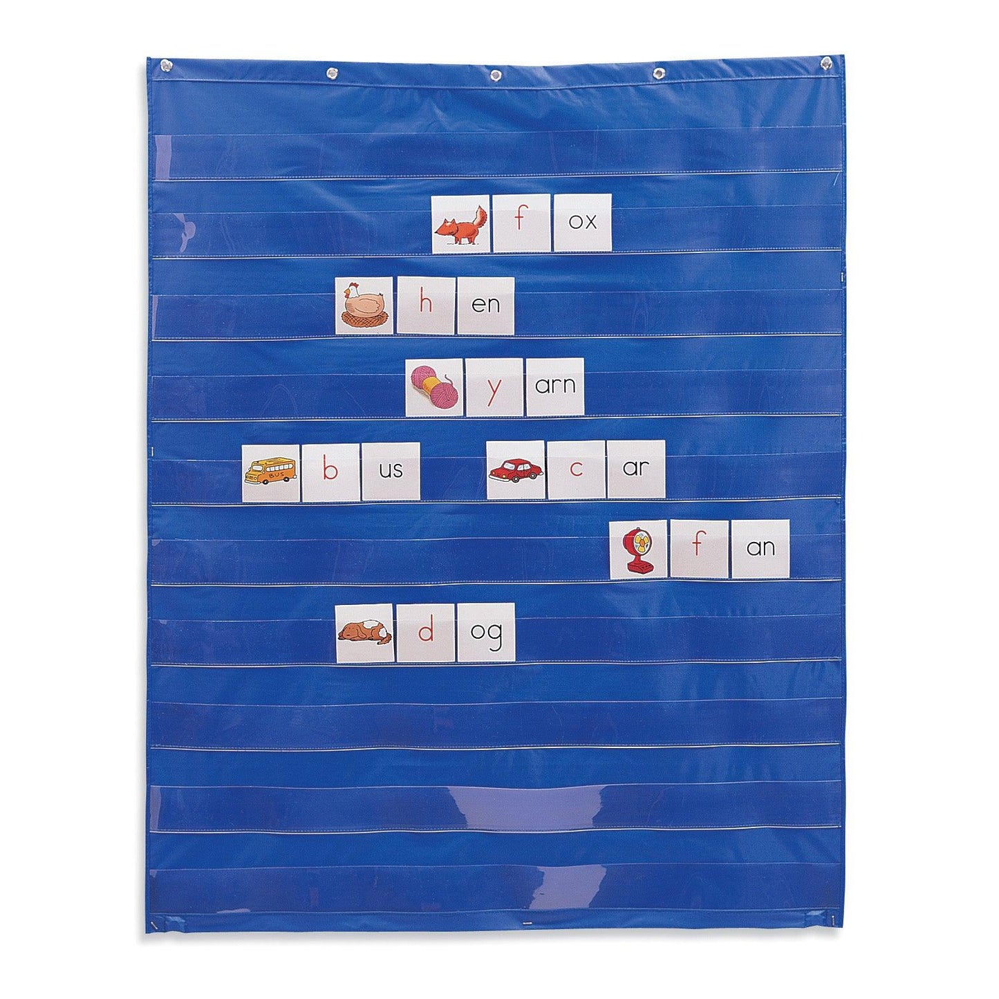 Standard Pocket Chart, 33.5" x 42", Blue - Loomini
