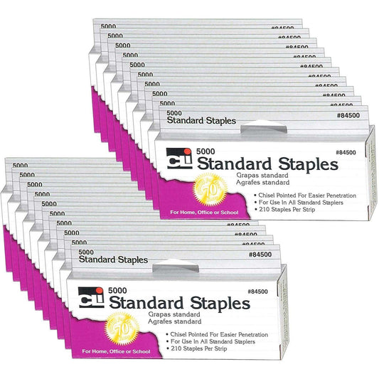 Standard Staples, 5000 Per Pack, 20 Packs - Loomini