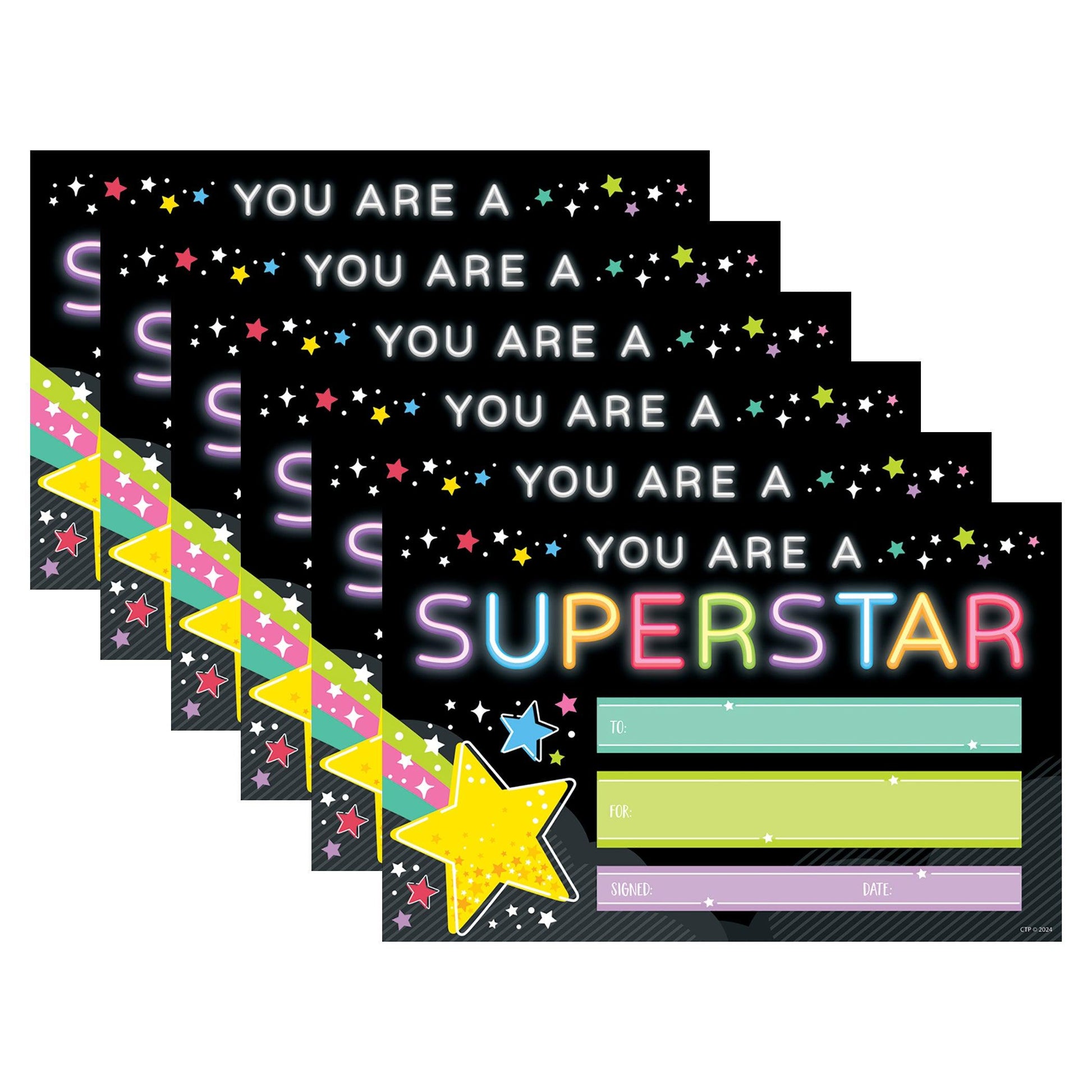 Star Bright Superstar Awards, 30 Per Pack, 6 Packs - Loomini