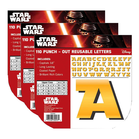Star Wars™ Deco 4" Letters, 110 Per Pack, 3 Packs - Loomini