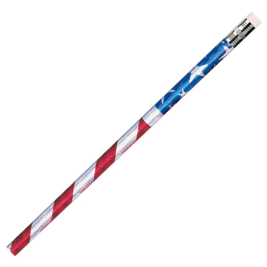 Stars & Stripes Glitz Pencil, Pack of 144 - Loomini