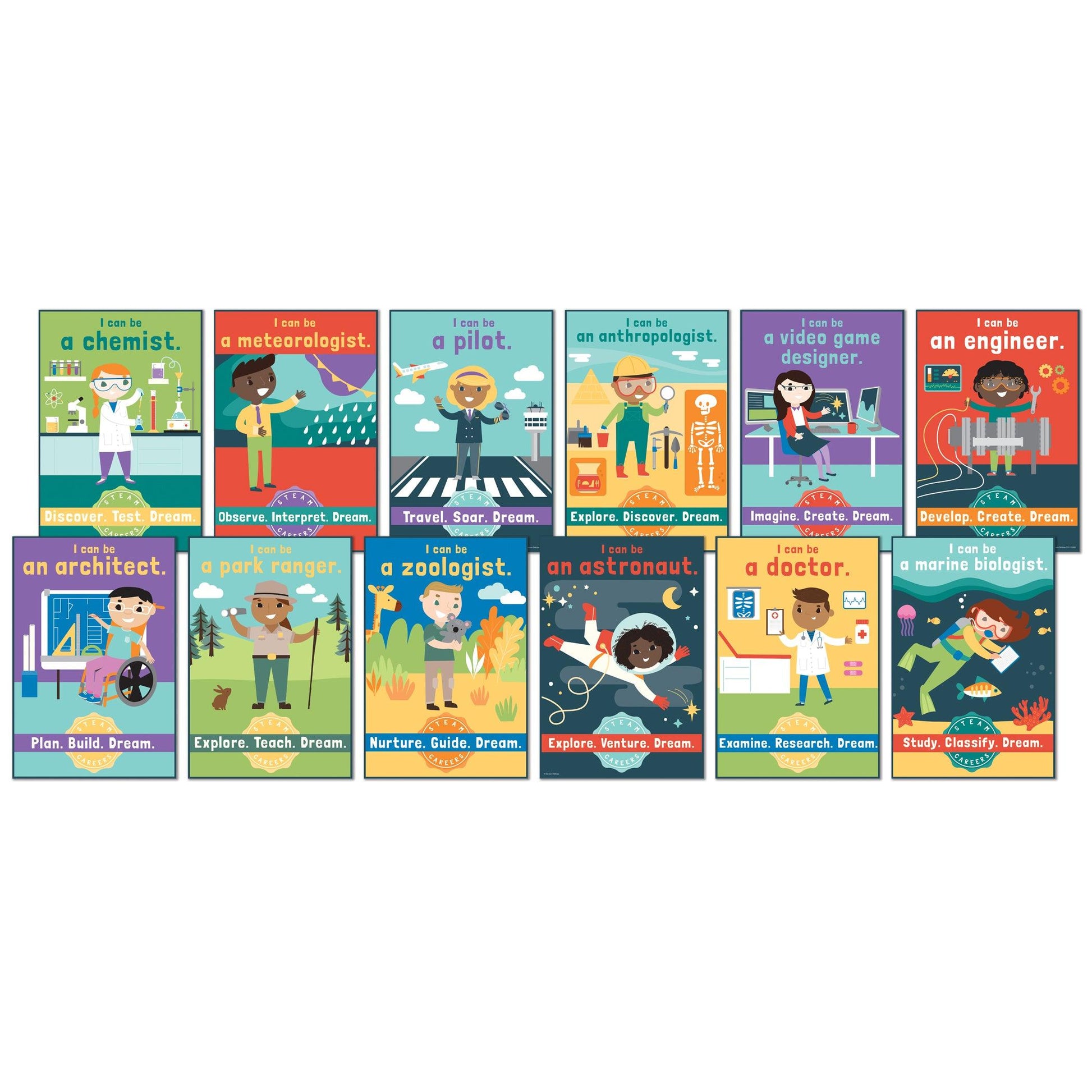 STEAM Careers Bulletin Board Set - Loomini