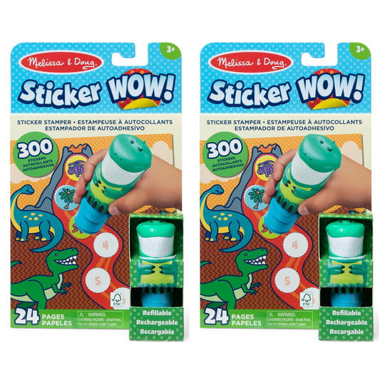 Sticker WOW! Activity Pad Set - Dinosaur, 2 Sets - Loomini