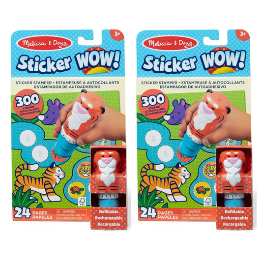 Sticker WOW! Sticker Stamper & Activity Pad - Tiger, 2 Sets - Loomini