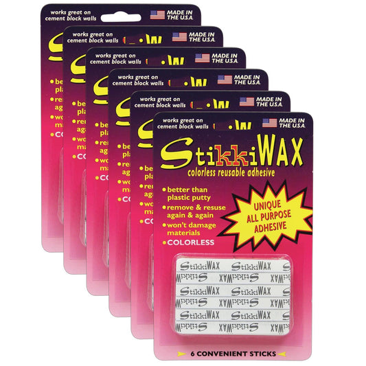 StikkiWAX™ Adhesive Bars/Sticks, 6 Per Pack, 6 Packs - Loomini