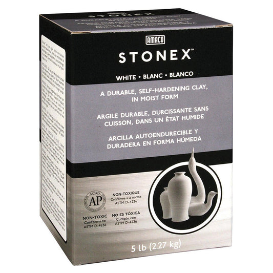 Stonex Self-Hardening Clay, White, 5 lbs. - Loomini