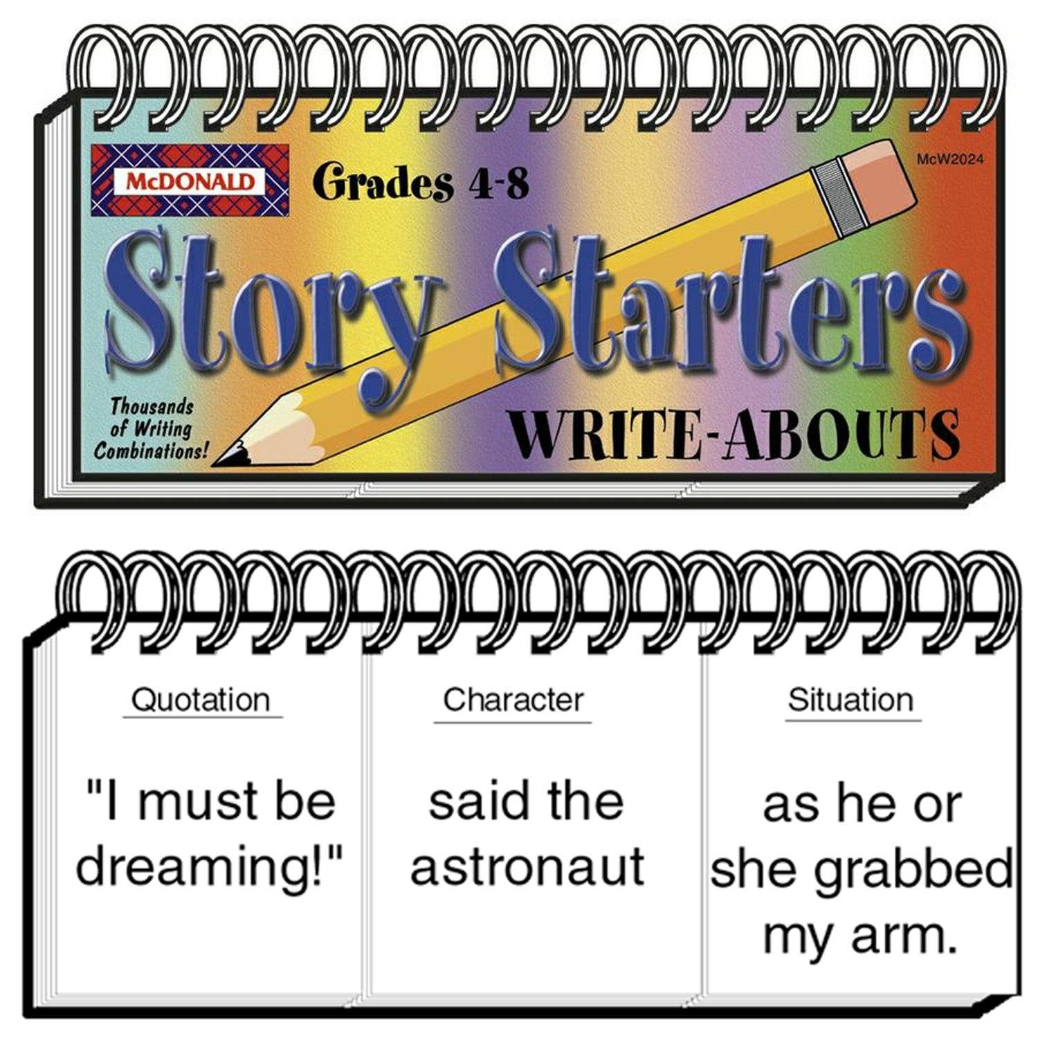 Story Starters Write-Abouts, Grade 4-8, Pack of 2 - Loomini