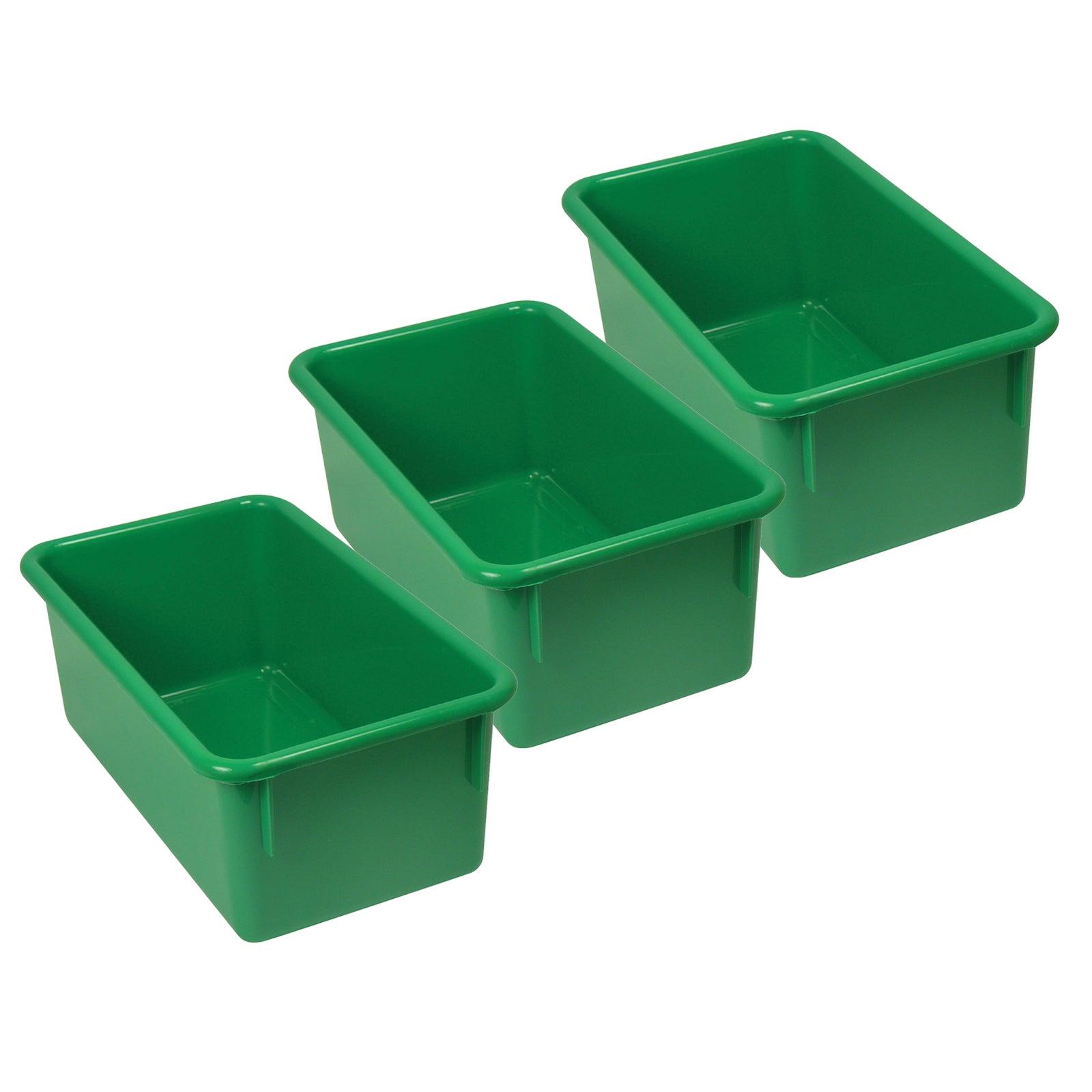 Stowaway® Tray no Lid, Green, Pack of 3 - Loomini