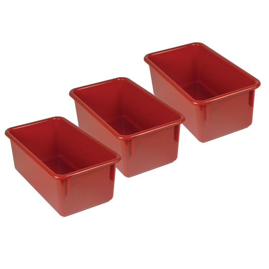Stowaway® Tray no Lid, Red, Pack of 3 - Loomini