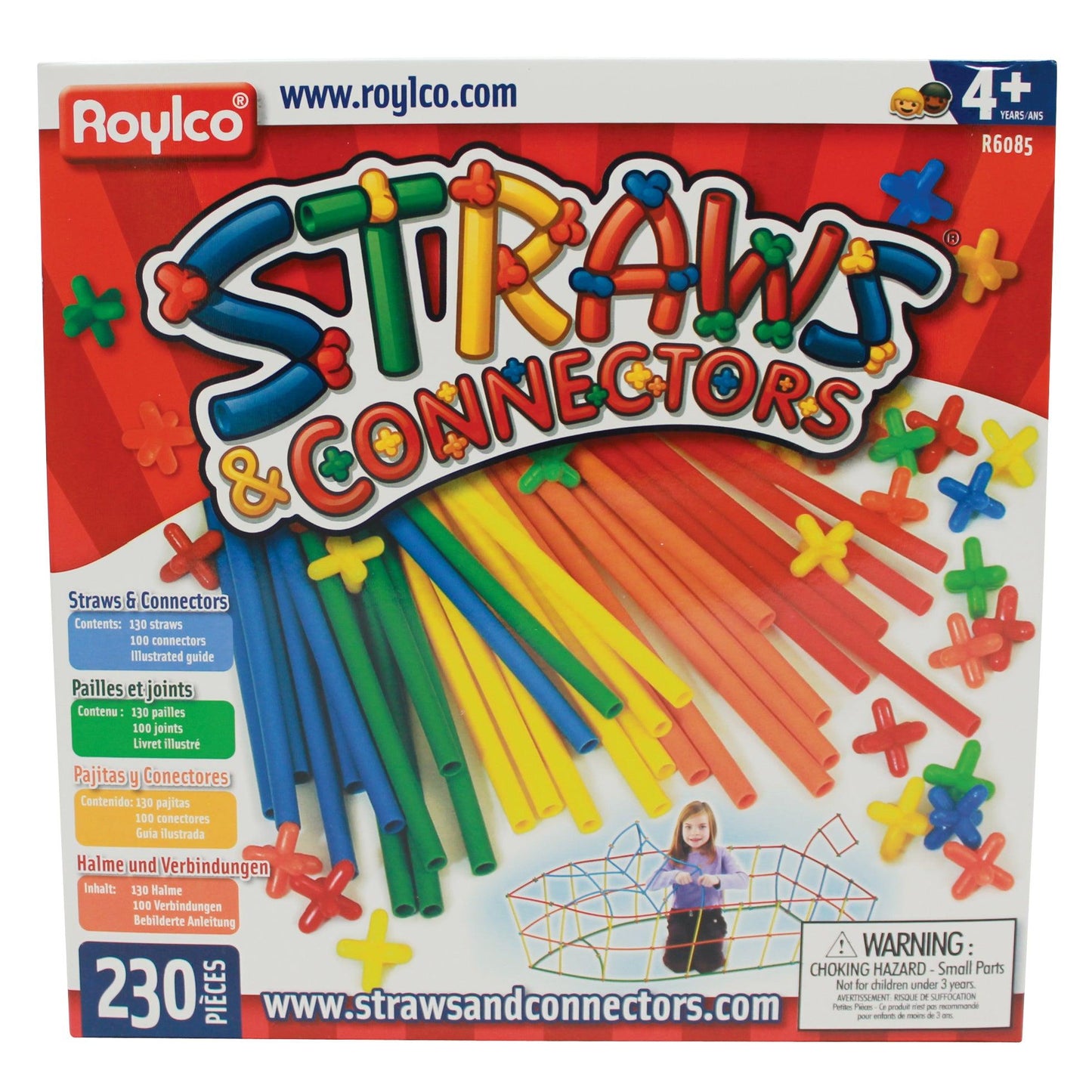 Straws & Connector Set, 230 Pieces - Loomini