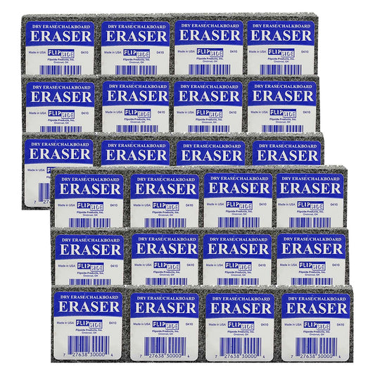 Student Eraser, 2" Width, 2" Length, 12 Per Pack, 2 Packs - Loomini