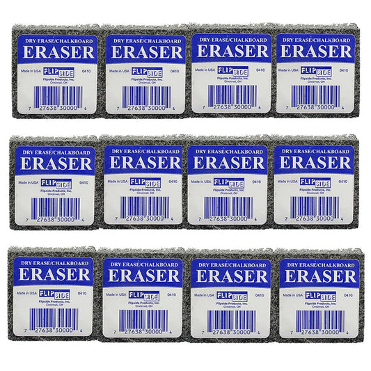 Student Eraser, 2" Width, 2" Length, Pack of 12 - Loomini