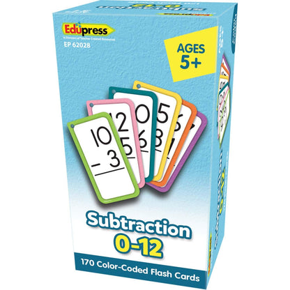 Subtraction Flash Cards - All Facts 0-12 - Loomini