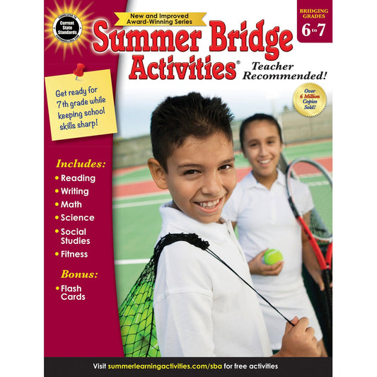 Summer Bridge Activities® Workbook, Grade 6-7, Paperback - Loomini